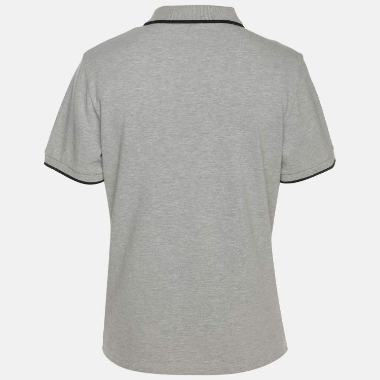 Pre Owned Emporio Armani Grey Jersey Polo T-Shirt XXL