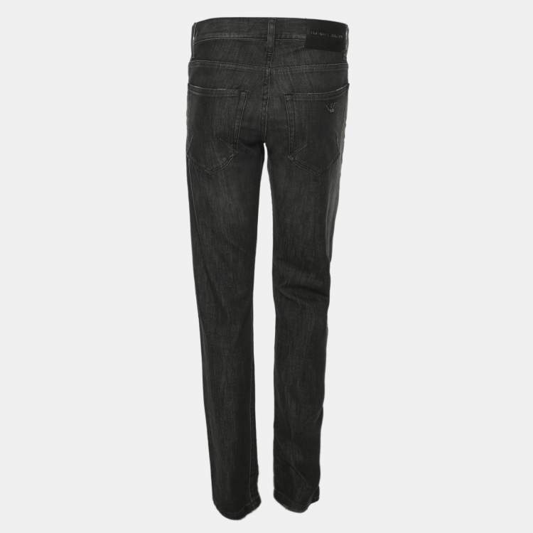 Pre Owned Emporio Armani Black Stretch Denim Jude Sexy Fit Jeans S