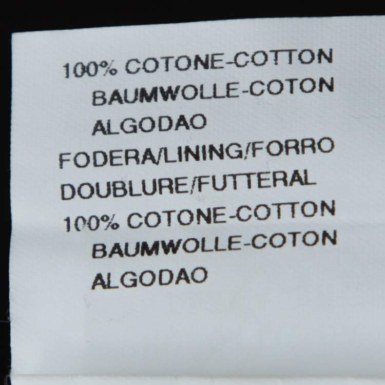 Pre Owned Emporio Armani Black Cotton Regular Fit Trousers XL