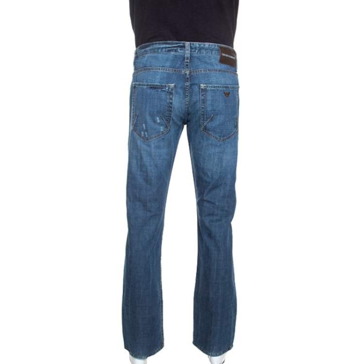 Pre Owned Emporio Armani Blue Denim Jude Jeans L