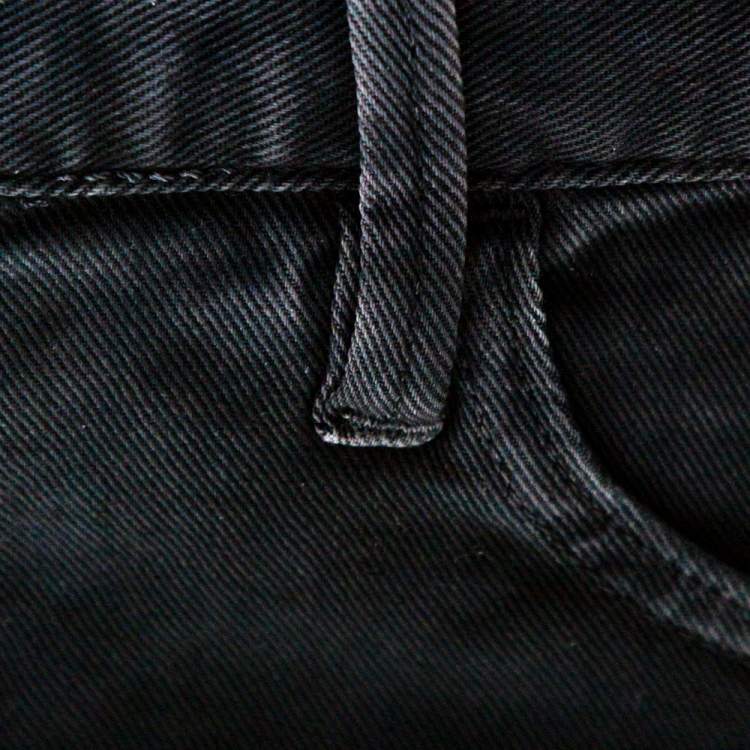 مملوكة مسبقًا Emporio Armani Dark Grey Overdyed Denim Slim Fit Jeans L