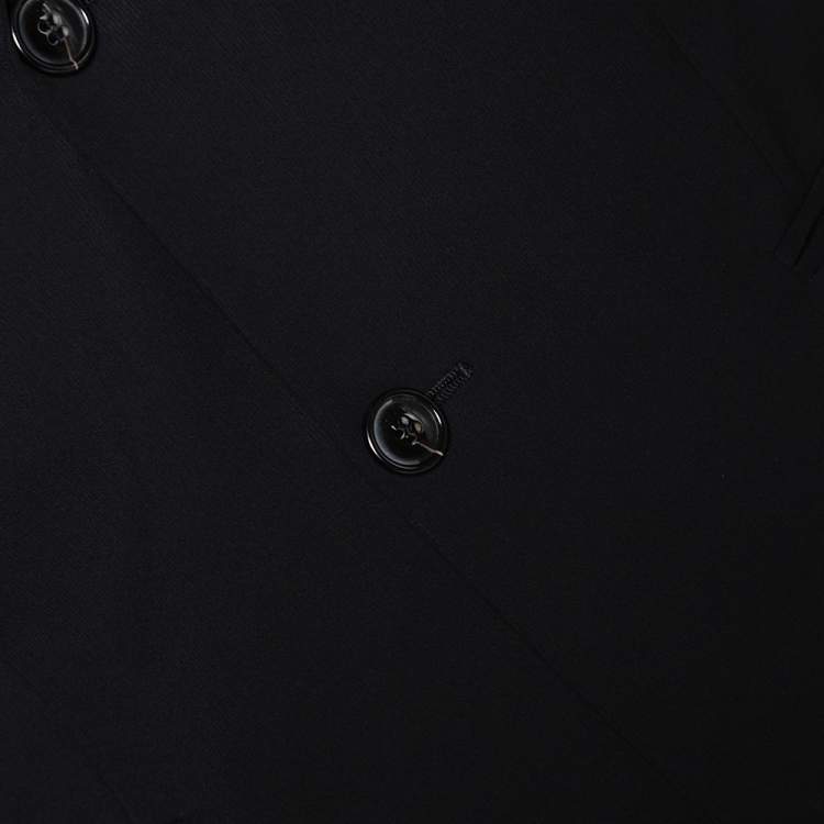 Pre Owned Emporio Armani Black Stretch Wool Sean Line Blazer S