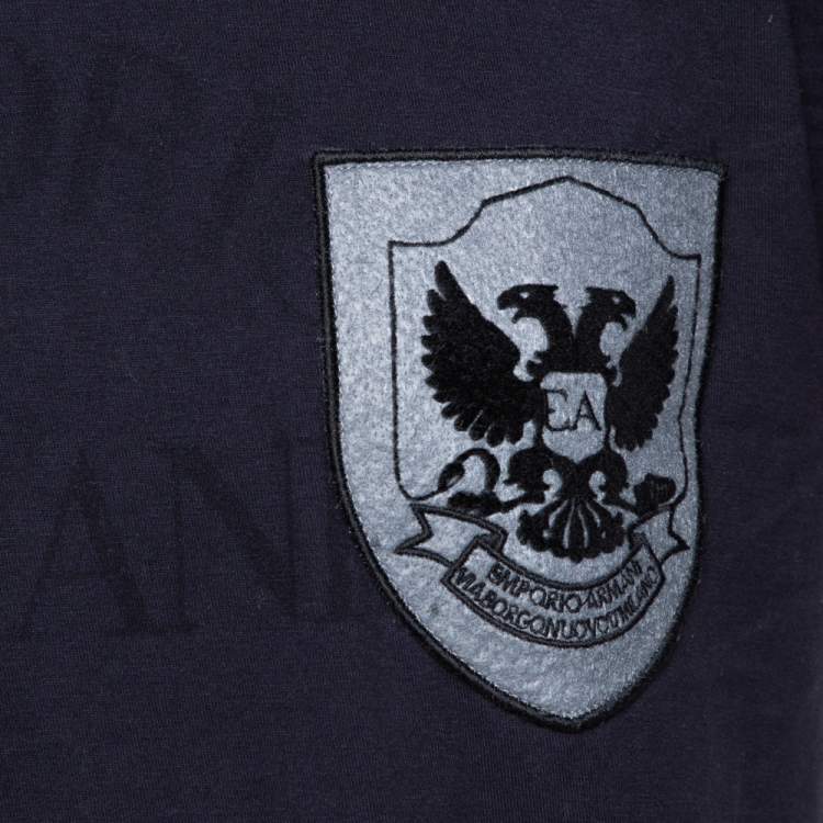 مملوكة مسبقًا Emporio Armani Navy Blue Cotton Jude Sexy Fit T-Shirt XXL