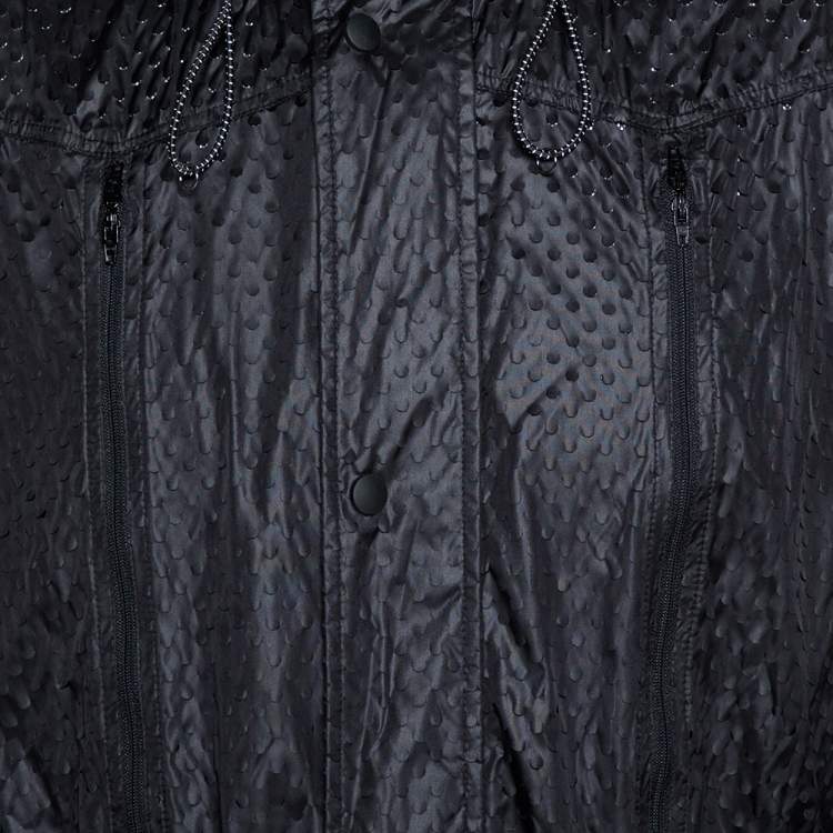 مملوكة مسبقًا Emporio Armani Black Perforated Emile Line Jacket XL
