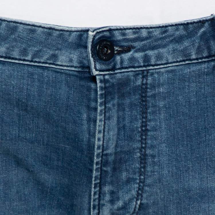 Pre Owned Emporio Armani Blue Denim Straight Leg Jeans XXL