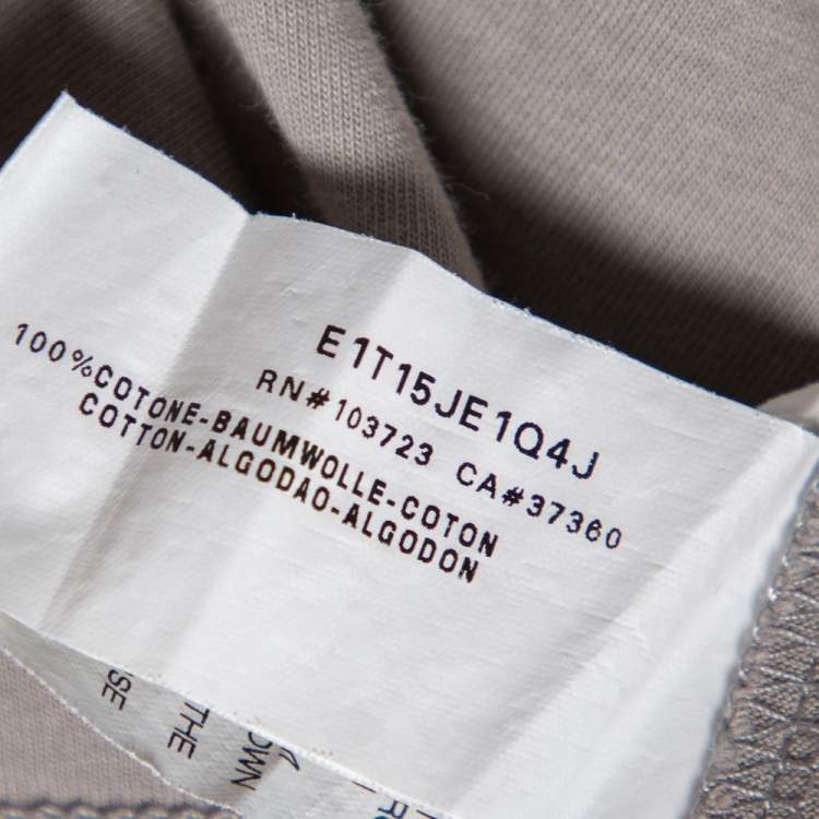 مملوكة مسبقًا Emporio Armani Grey Logo Generationy Printed Cotton Crewneck T-Shirt M