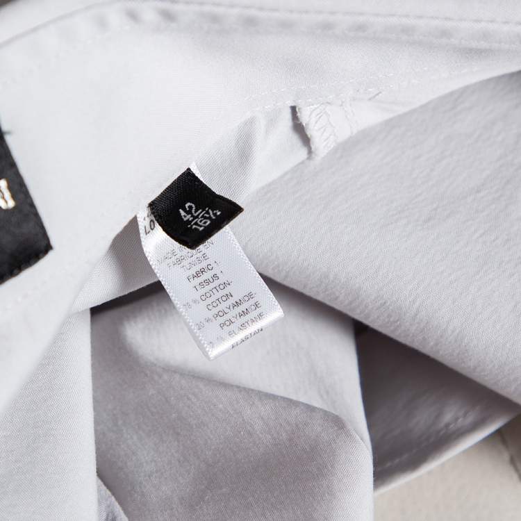 مملوكة مسبقًا Emporio Armani Grey Stretch Cotton Button Front Shirt XL