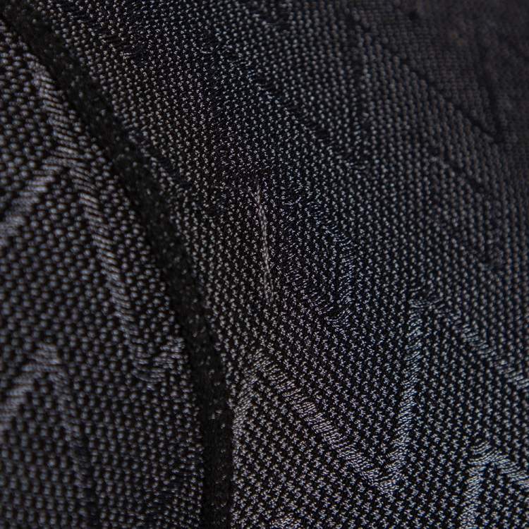 مملوكة مسبقًا Emporio Armani Black Patterned Knit Long Sleeve T-Shirt L