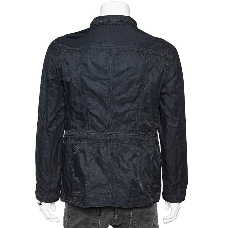 Pre Owned Emporio Armani Midnight Blue Cotton Utility Jacket M
