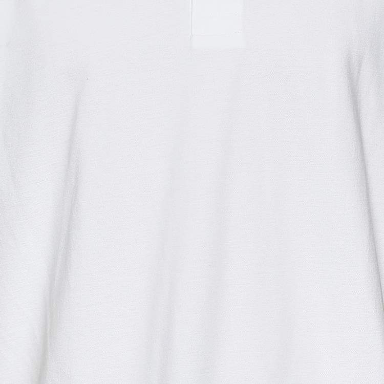 مملوكة مسبقًا Emporio Armani White Cotton Contrast Trim Polo T-Shirt 3XL