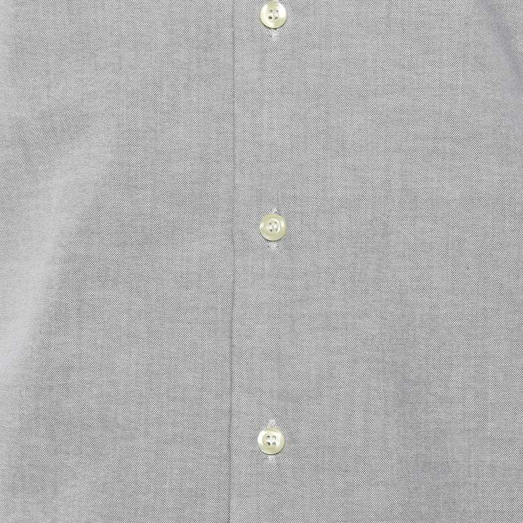 Pre Owned Emporio Armani Grey Cotton Button Front Shirt M