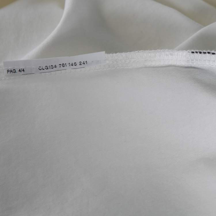 Pre Owned Emporio Armani White Cotton Printed Crew Neck T-Shirt S
