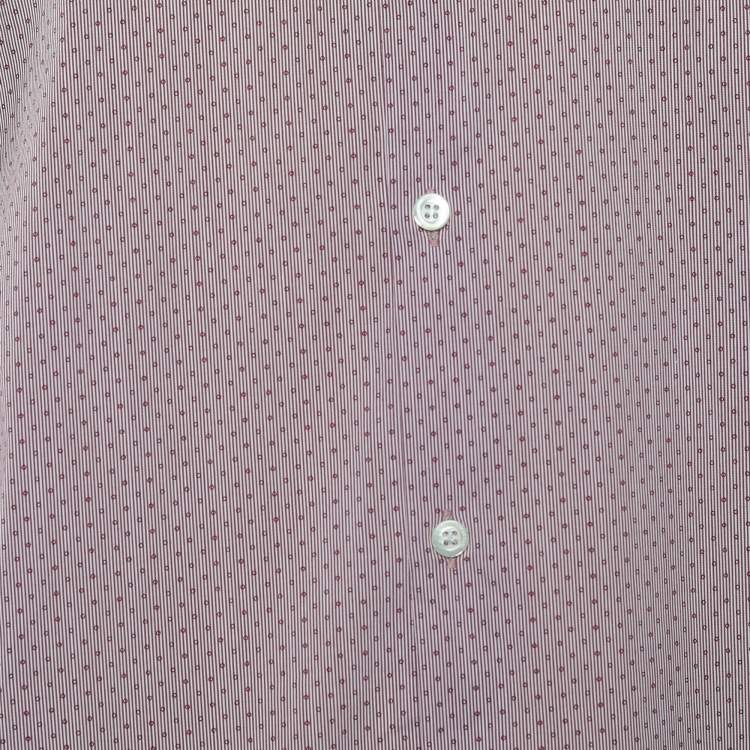 Pre Owned Emporio Armani Burgundy Cotton Slim Fit Shirt XXL