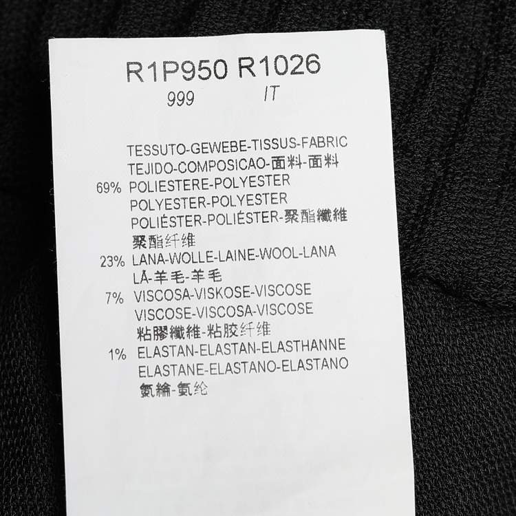 Pre Owned Emporio Armani Black Textured Knit Jogger Pants XXL
