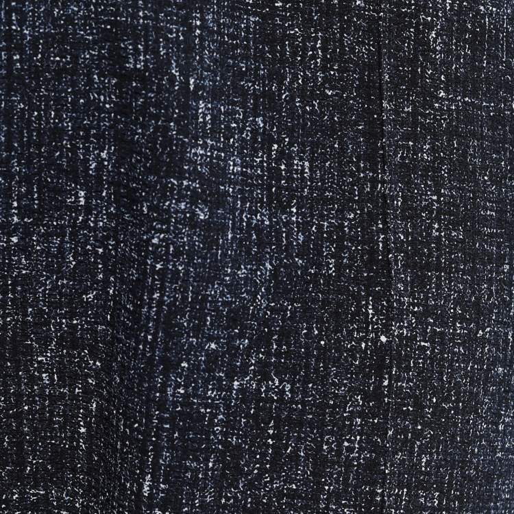 Pre Owned Emporio Armani Blue Printed Crinkled Jogger Pants L