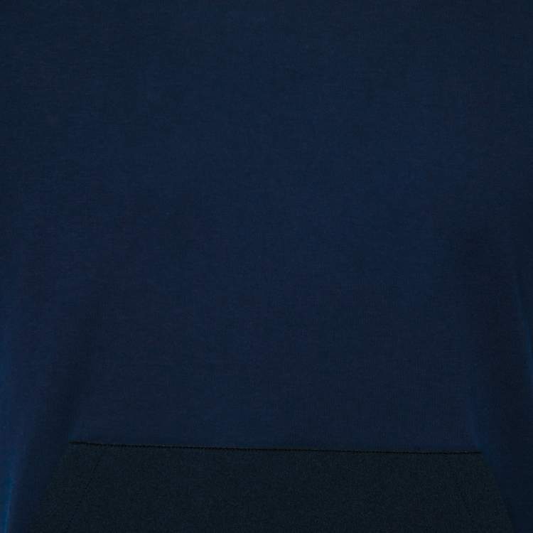 Pre Owned Emporio Armani Navy Blue Cotton Crew Neck T-Shirt M