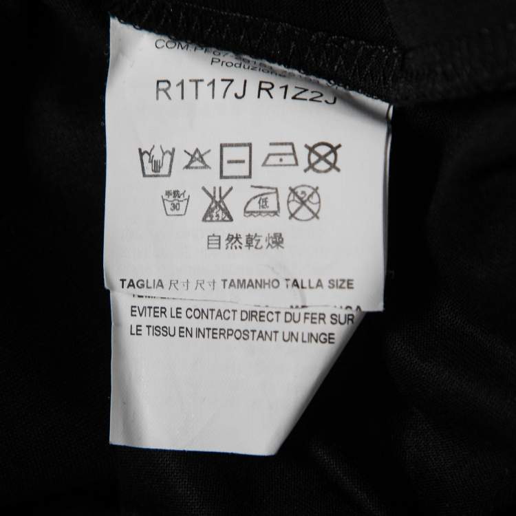 مملوكة مسبقًا Emporio Armani Black Printed Cotton T-Shirt XL