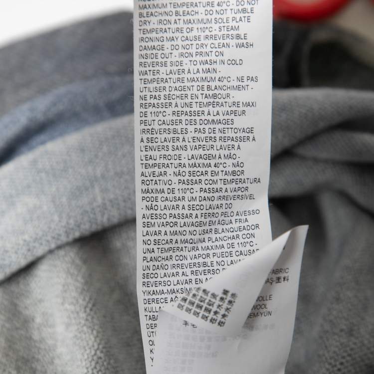 Pre Owned Emporio Armani Grey Ombre Effect Wool Sweater XL