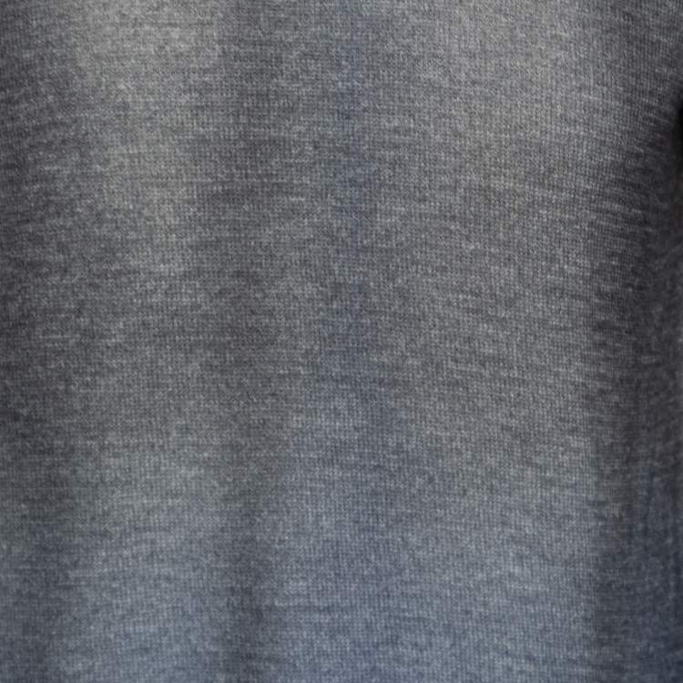 Pre Owned Emporio Armani Grey Ombre Effect Wool Sweater XL