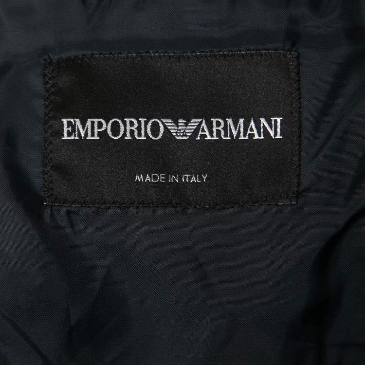 Pre Owned Emporio Armani Plum Purple Wool Single-Breasted Suit L