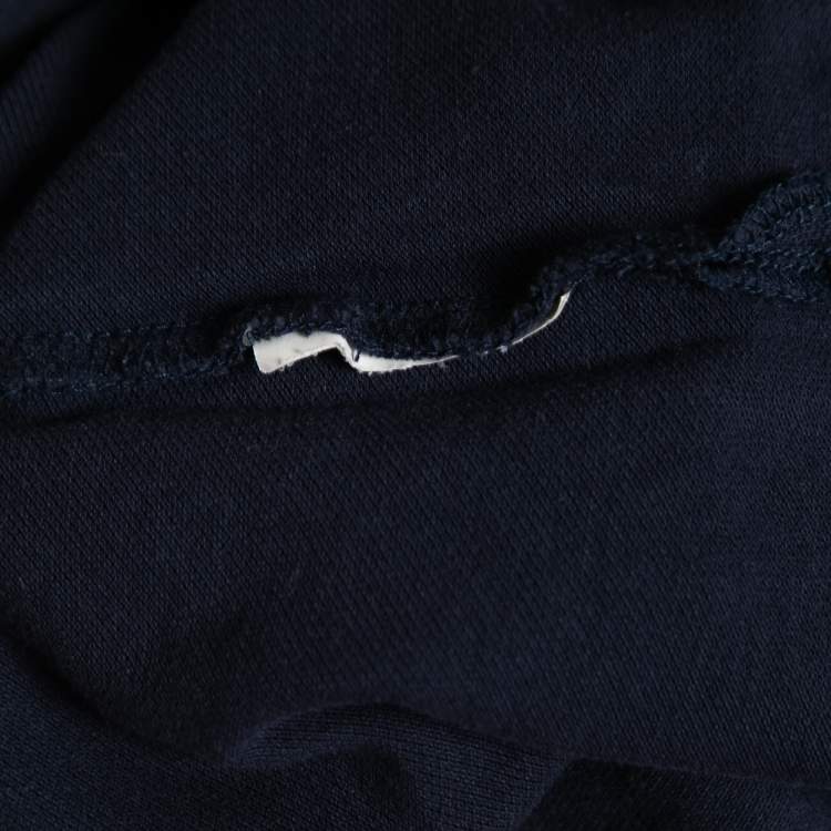 Pre Owned Emporio Armani Navy Blue Cotton Pique Polo T-Shirt XL
