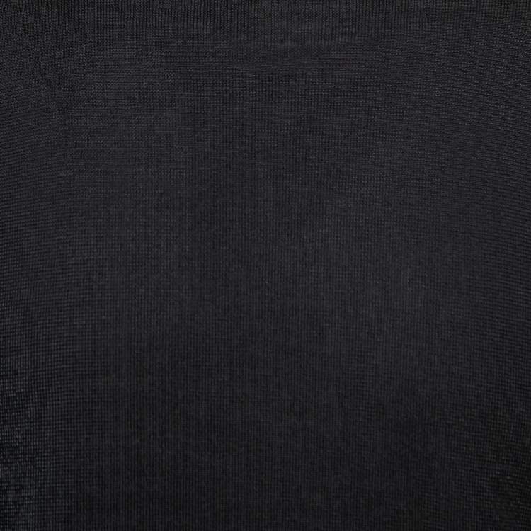 مملوكة مسبقًا Emporio Armani Black Knit Long Sleeve Jumper L