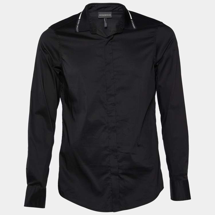 Emporio armani black shirt best sale