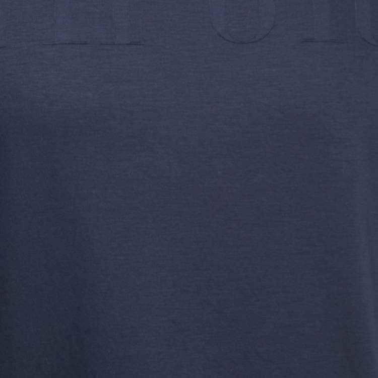 مملوكة مسبقًا Emporio Armani Navy Blue Cotton Crew Neck Half Sleeve T-Shirt XXL