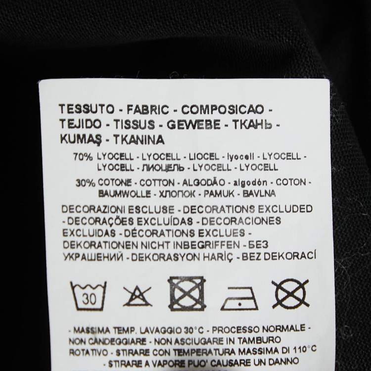 مملوكة مسبقًا Emporio Armani Black Knit Logo Detail Crew Neck T-Shirt XXL