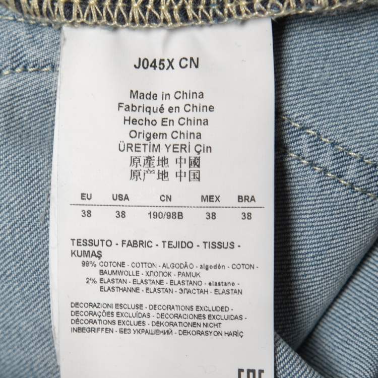 Pre Owned Emporio Armani Blue Denim Tapered Fit  Jeans XXL/Waist 41"