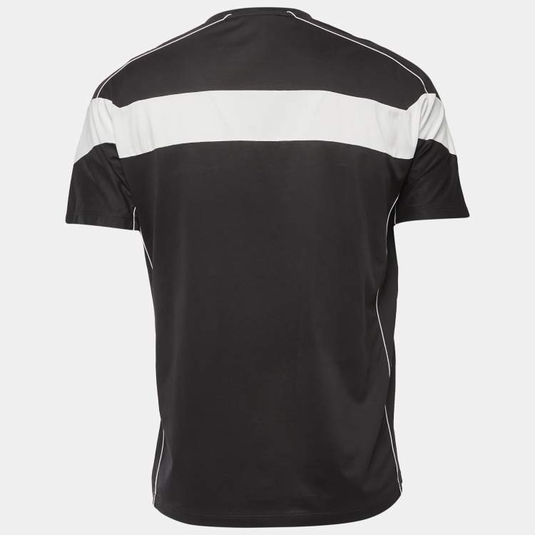 مملوكة مسبقًا Emporio Armani Black Cotton Crew Neck Half Sleeve T-Shirt L