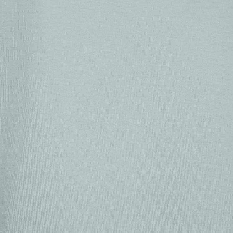 Pre Owned Emporio Armani White Logo Embroidered Cotton Box Fit T-Shirt XL