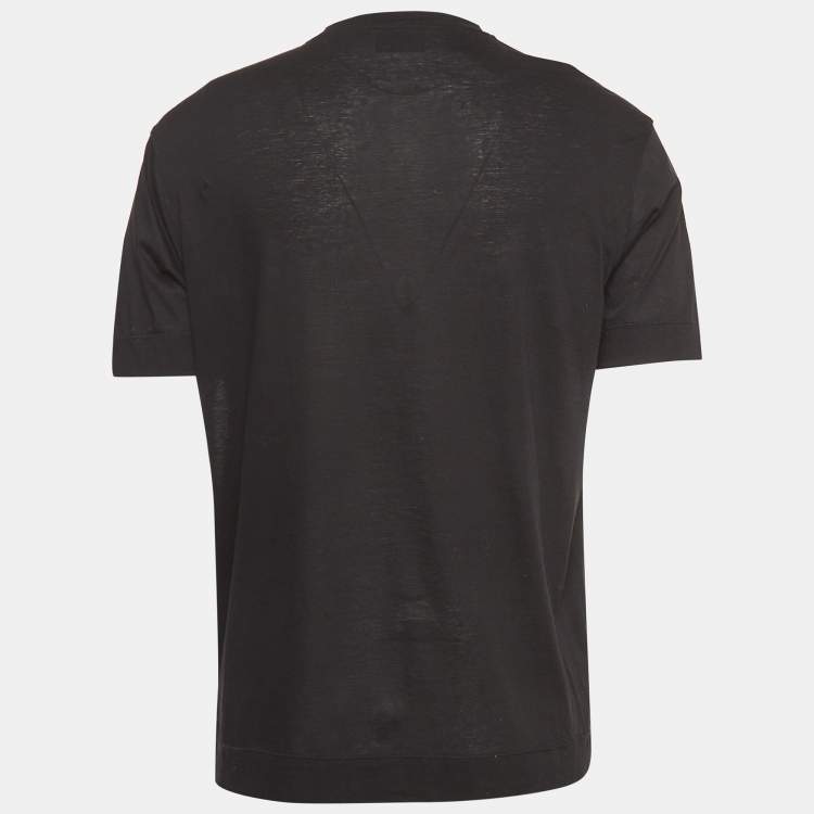مملوكة مسبقًا Emporio Armani Black Cotton T-Shirt L