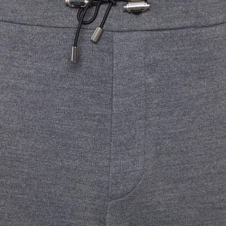 Pre Owned Emporio Armani Grey Knit Jogger Pants XL