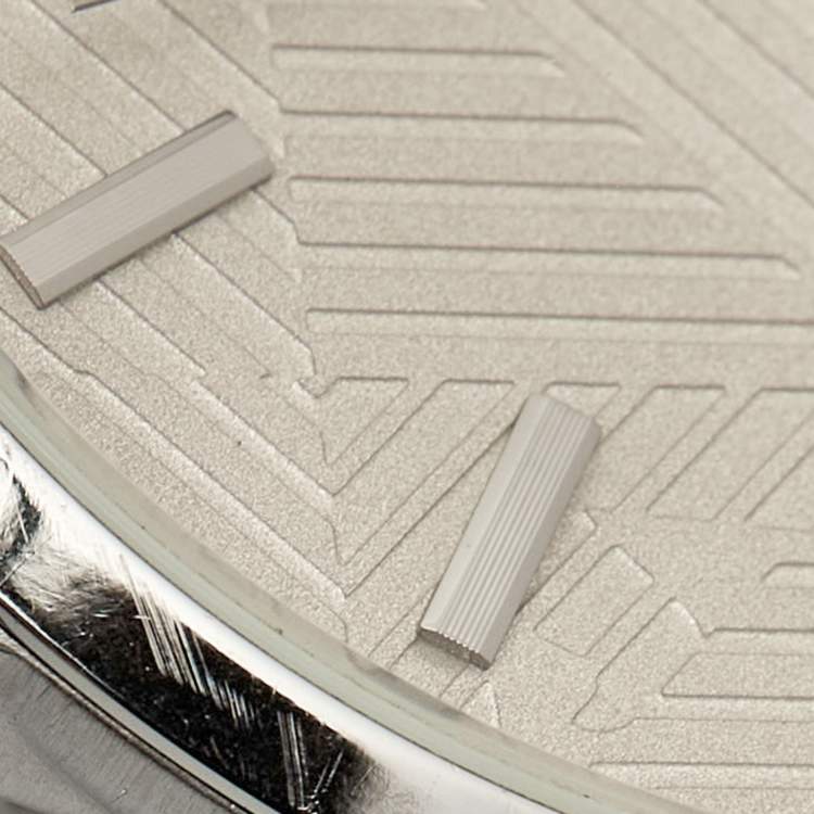 Pre Owned Emporio Armani Grey PVD Coated Stainless Steel Renato AR11120 Men's Wristwatch 43 mm