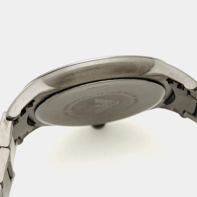 Pre Owned Emporio Armani Grey PVD Coated Stainless Steel Renato AR11120 Men's Wristwatch 43 mm