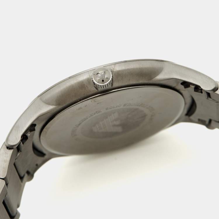Pre Owned Emporio Armani Grey PVD Coated Stainless Steel Renato AR11120 Men's Wristwatch 43 mm