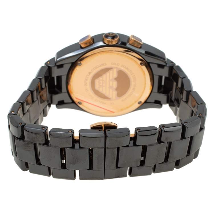 mens emporio armani ceramic chronograph watch ar1410