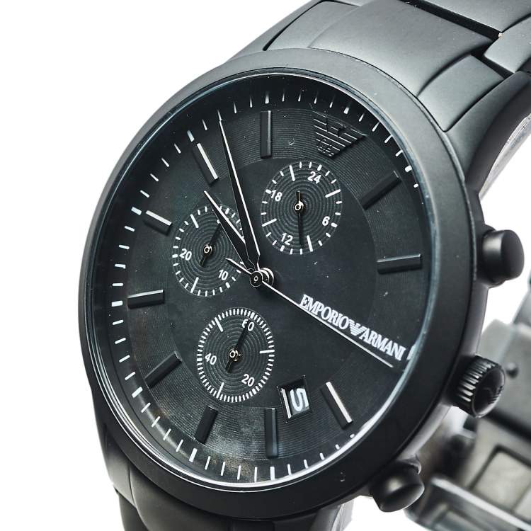 mm | Stainless PVD Armani Black Emporio TLC Steel 43 Men\'s AR11275 Chronograph Emporio Armani Wristwatch