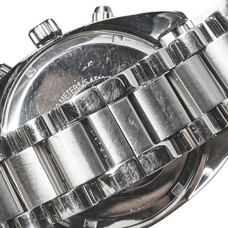 Pre Owned Emporio Armani Silver Stainless Steel Sportivo AR5958 Chronograph Men's Wristwatch 42 mm
