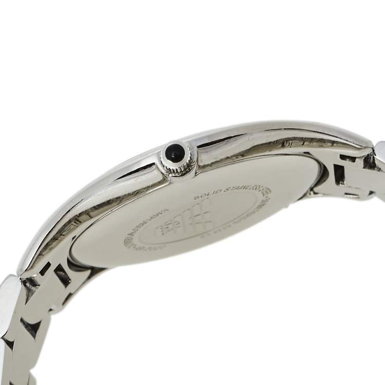Pre Owned Emporio Armani Black Stainless Steel AR2022 Men's Wristwatch 43 mm