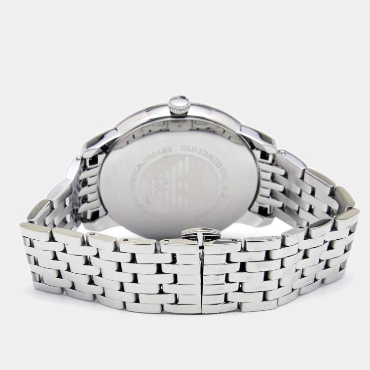 مملوكة مسبقًا Emporio Armani Black Stainless Steel AR1614 Men's Wristwatch 41MM