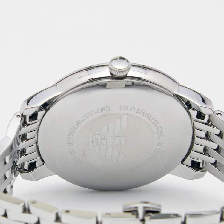 مملوكة مسبقًا Emporio Armani Black Stainless Steel AR1614 Men's Wristwatch 41MM
