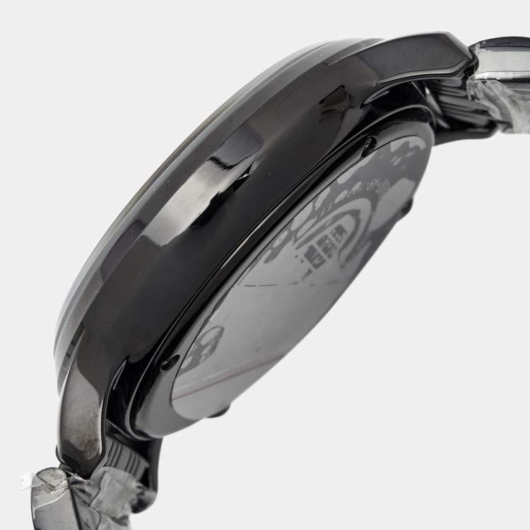 Pre Owned Emporio Armani Black PVD Coated Stainless Steel Classic AR1934 Men's Wristwatch 43 mm