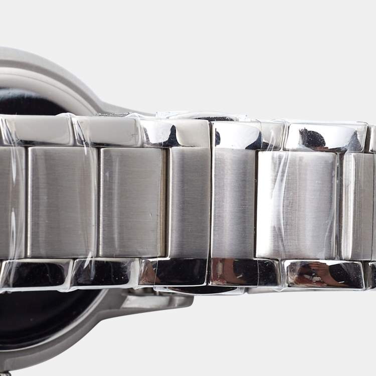 Pre Owned Emporio Armani Black Stainless Steel AR11118 Men's Wristwatch 43 mm