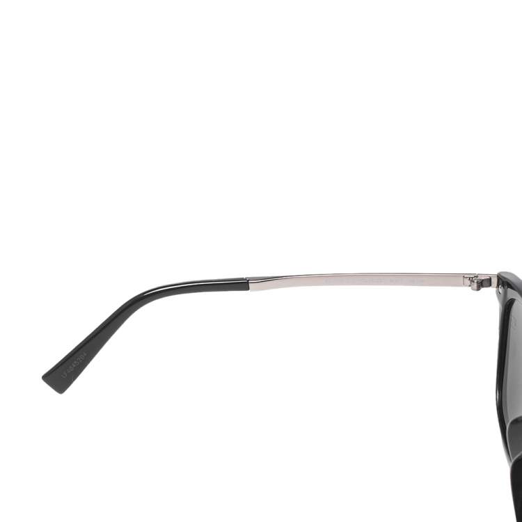 Pre Owned Ermenegildo Zegna Black/Silver EZ0039 Wayfarer Polarized Sunglasses