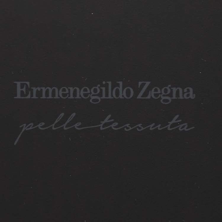 Pre Owned Ermenegildo Zegna Black Woven Leather iPhone 6 Cover