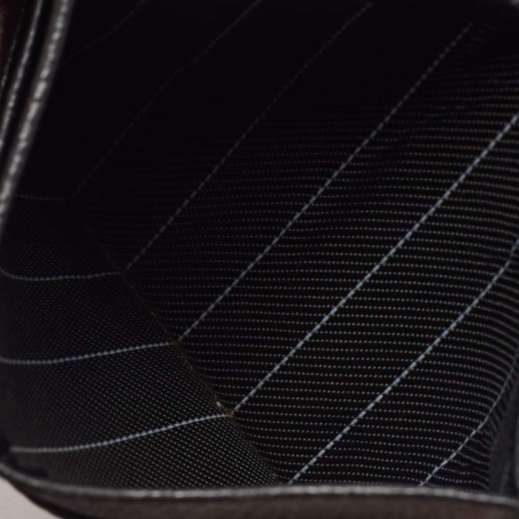 Pre Owned Ermenegildo Zegna Black Leather Card Holder