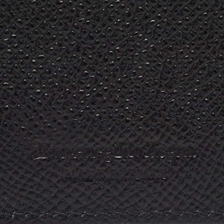 Pre Owned Ermenegildo Zegna Black Leather Card Holder