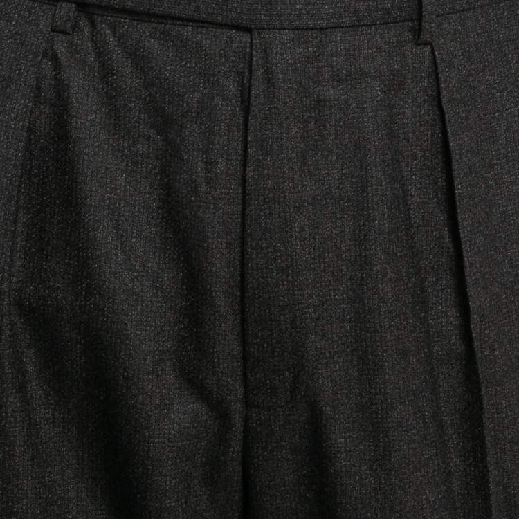 Pre Owned Ermenegildo Zegna Brown Wool Tapered Trousers XXL